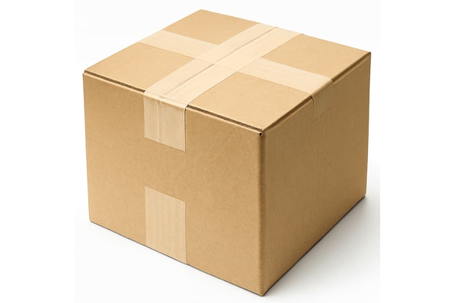Ảnh: hộp carton đã được cuốn băng keo chắc chắn